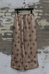 Mutedance 25 Autumn/Winter Elastic Waist Drawstring Loose Casual Pants Flower Dye MD-MD25FW80-khaki (MD25FW77)